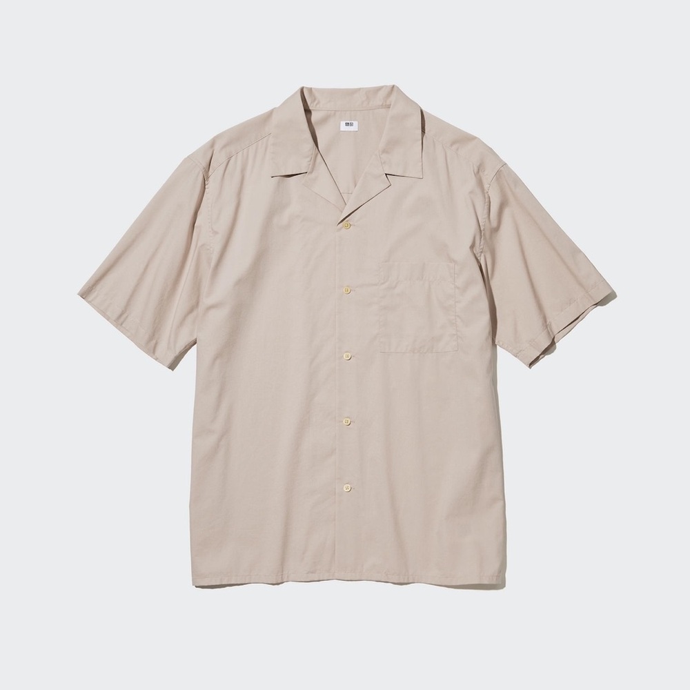 Uniqlo Open Collar Short Sleeve Shirt